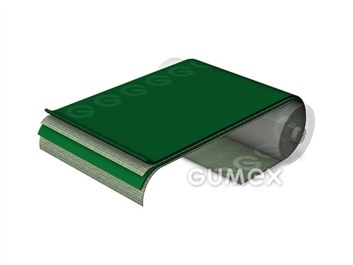 PU Förderband P24/A/DG/R, 2-lagig, 4mm, Breite 500mm, FDA, antistatisch, -30°C/+100°C, grün, 